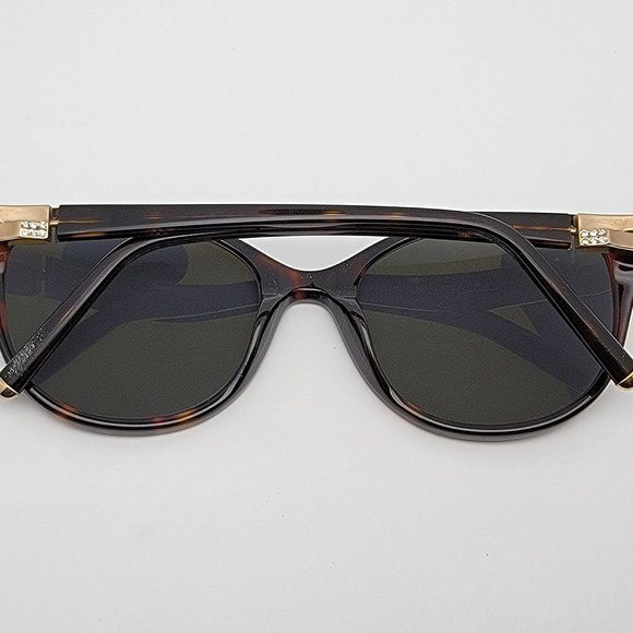 Loris Azzaro AZ35051 C02 Tortoise Gold Rhinestone Sunglasses FRAME ONLY France - Picture 9 of 13